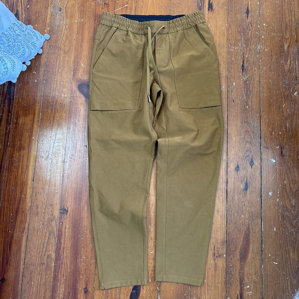 Lululemon Bowline Jogger Pants Chino Men's Size Medium Drawstring Khaki Tan